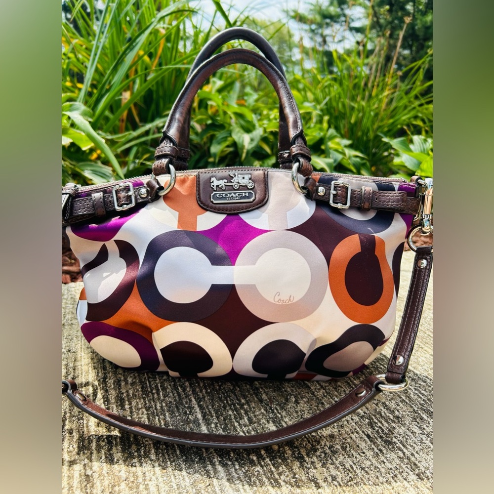 Coach Sophia Multi-Color Graphic Op Art Satchel